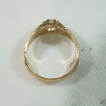 Art Nouveau Gold Diamond Belcher Ring