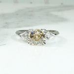 Classic Engagement Ring with Dazzling Light Brown Diamond