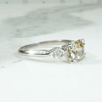 Classic Engagement Ring with Dazzling Light Brown Diamond