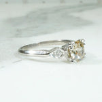 Classic Engagement Ring with Dazzling Light Brown Diamond