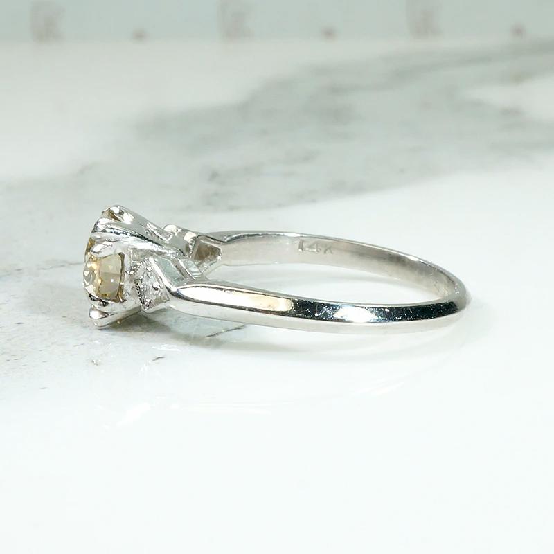 Classic Engagement Ring with Dazzling Light Brown Diamond