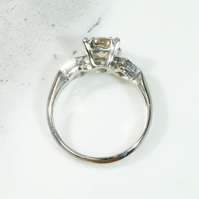 Classic Engagement Ring with Dazzling Light Brown Diamond