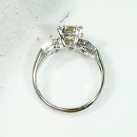 Classic Engagement Ring with Dazzling Light Brown Diamond