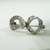 Little Platinum Diamond Bow Brooch