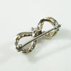 Little Platinum Diamond Bow Brooch