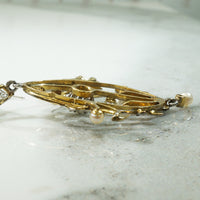 French Platinum and 18k Diamond and Pearl Pendant