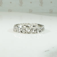 Diamond Platinum Infinity Eternity Band