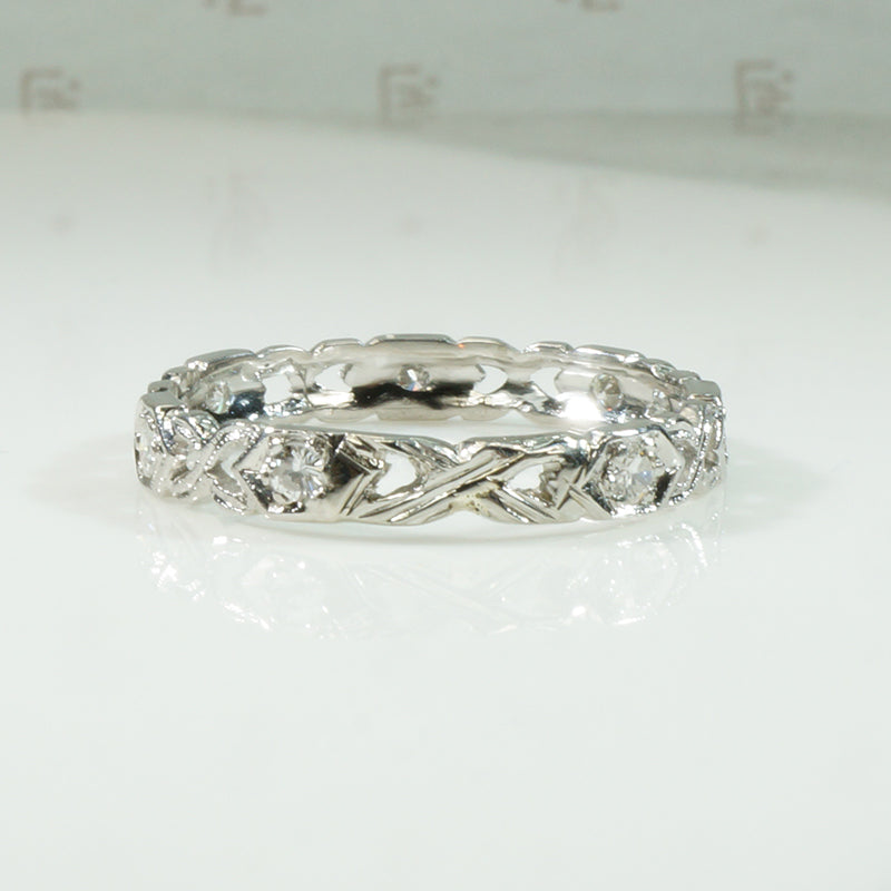Diamond Platinum Infinity Eternity Band