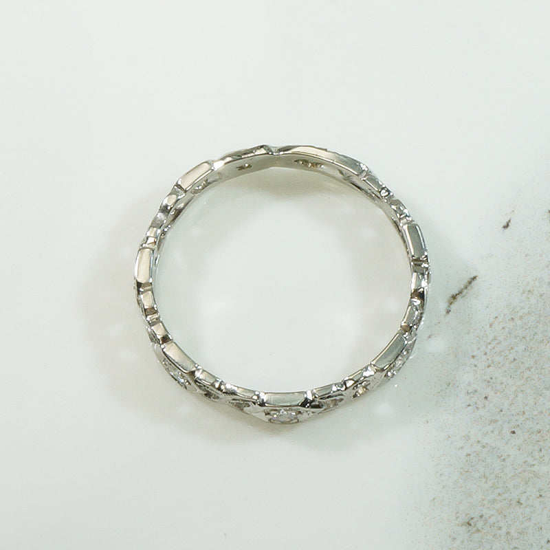 Diamond Platinum Infinity Eternity Band