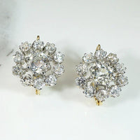 Dazzling Italian Diamond Cluster Earrings