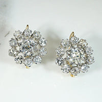Dazzling Italian Diamond Cluster Earrings