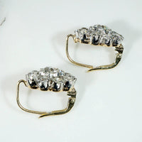 Dazzling Italian Diamond Cluster Earrings