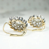 Dazzling Italian Diamond Cluster Earrings