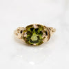 Lush Peridot in Shapely Gold Ring