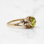 Lush Peridot in Shapely Gold Ring