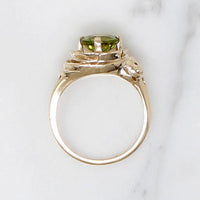 Lush Peridot in Shapely Gold Ring