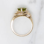 Lush Peridot in Shapely Gold Ring