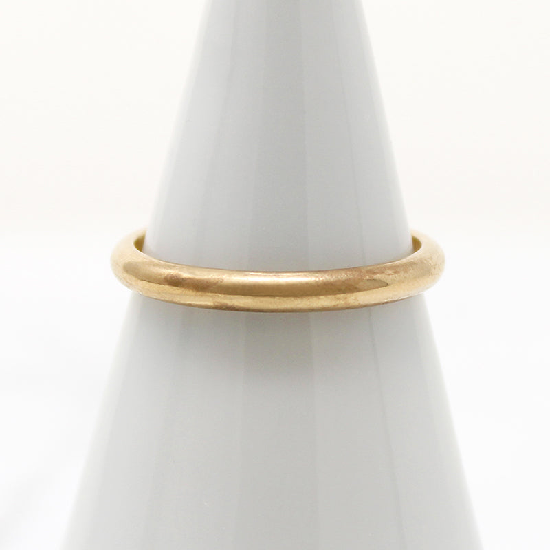 Deeply Curved Old Gold Wedding Band