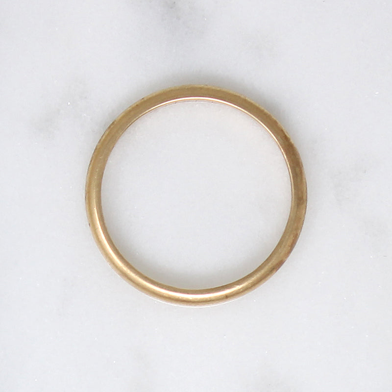 Deeply Curved Old Gold Wedding Band
