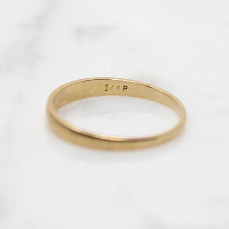 Subtle Tapered Gold Wedding Band