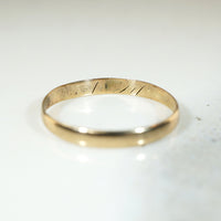 Romantic Georgian 12k Gold Wedding Band