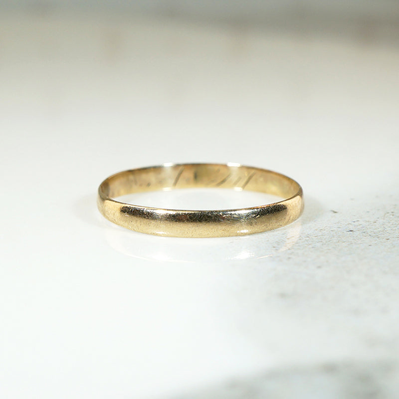 Romantic Georgian 12k Gold Wedding Band