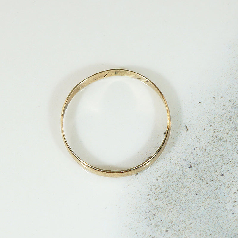 Romantic Georgian 12k Gold Wedding Band