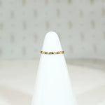 Rosy Gold Deco Engraved Tiny Ring