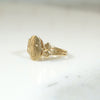 Miniature Gold Engraved Initial Signet Ring