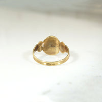 Miniature Gold Engraved Initial Signet Ring