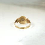 Miniature Gold Engraved Initial Signet Ring