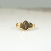 Engraved Arts & Crafts Tiny Signet Ring