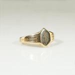 Engraved Arts & Crafts Tiny Signet Ring