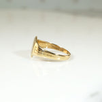 Engraved Arts & Crafts Tiny Signet Ring