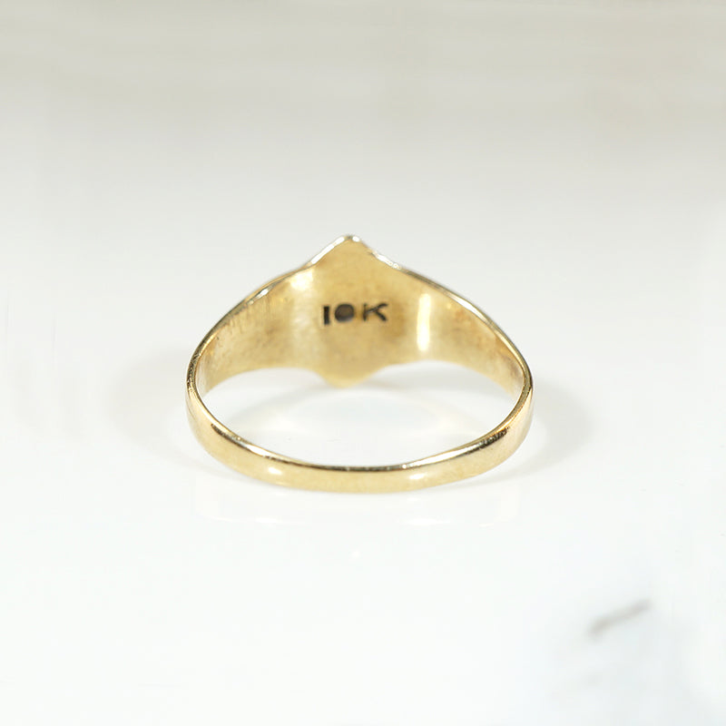 Engraved Arts & Crafts Tiny Signet Ring