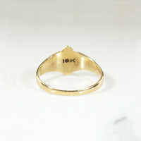 Engraved Arts & Crafts Tiny Signet Ring