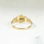 Engraved Arts & Crafts Tiny Signet Ring