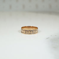 Miniature Cigar Band Engraved with Flowers