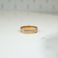 Miniature Cigar Band Engraved with Flowers