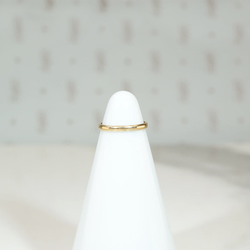 Vintage Half Round Tiny Ring in Gold