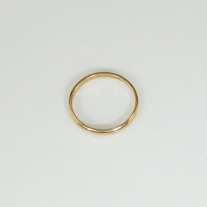 Vintage Half Round Tiny Ring in Gold