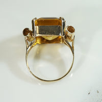 Retro Citrine Cocktail Ring