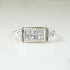 Trim Edwardian Diamond Band in Platinum & Gold