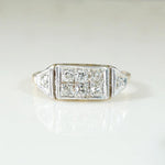 Trim Edwardian Diamond Band in Platinum & Gold