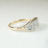 Trim Edwardian Diamond Band in Platinum & Gold