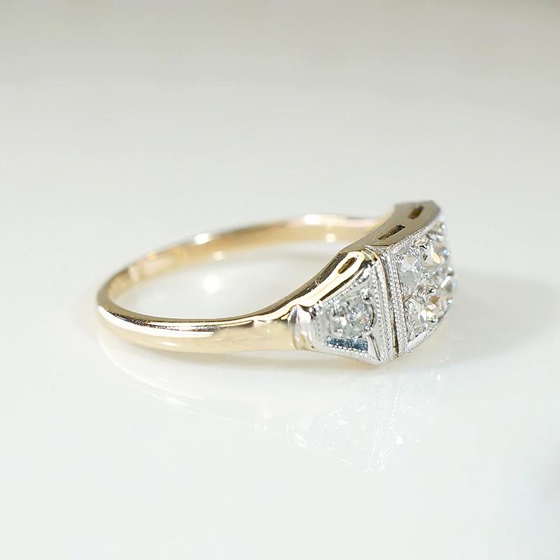 Trim Edwardian Diamond Band in Platinum & Gold