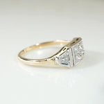 Trim Edwardian Diamond Band in Platinum & Gold