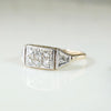Trim Edwardian Diamond Band in Platinum & Gold