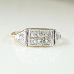 Trim Edwardian Diamond Band in Platinum & Gold