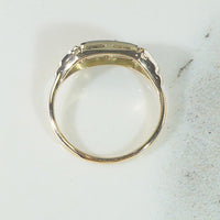 Trim Edwardian Diamond Band in Platinum & Gold